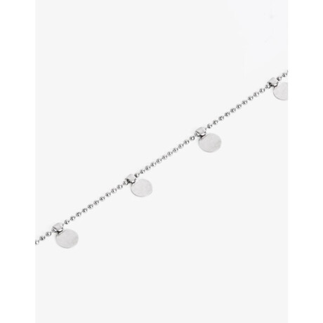Pulsera De Acero Con Dijes Plateado