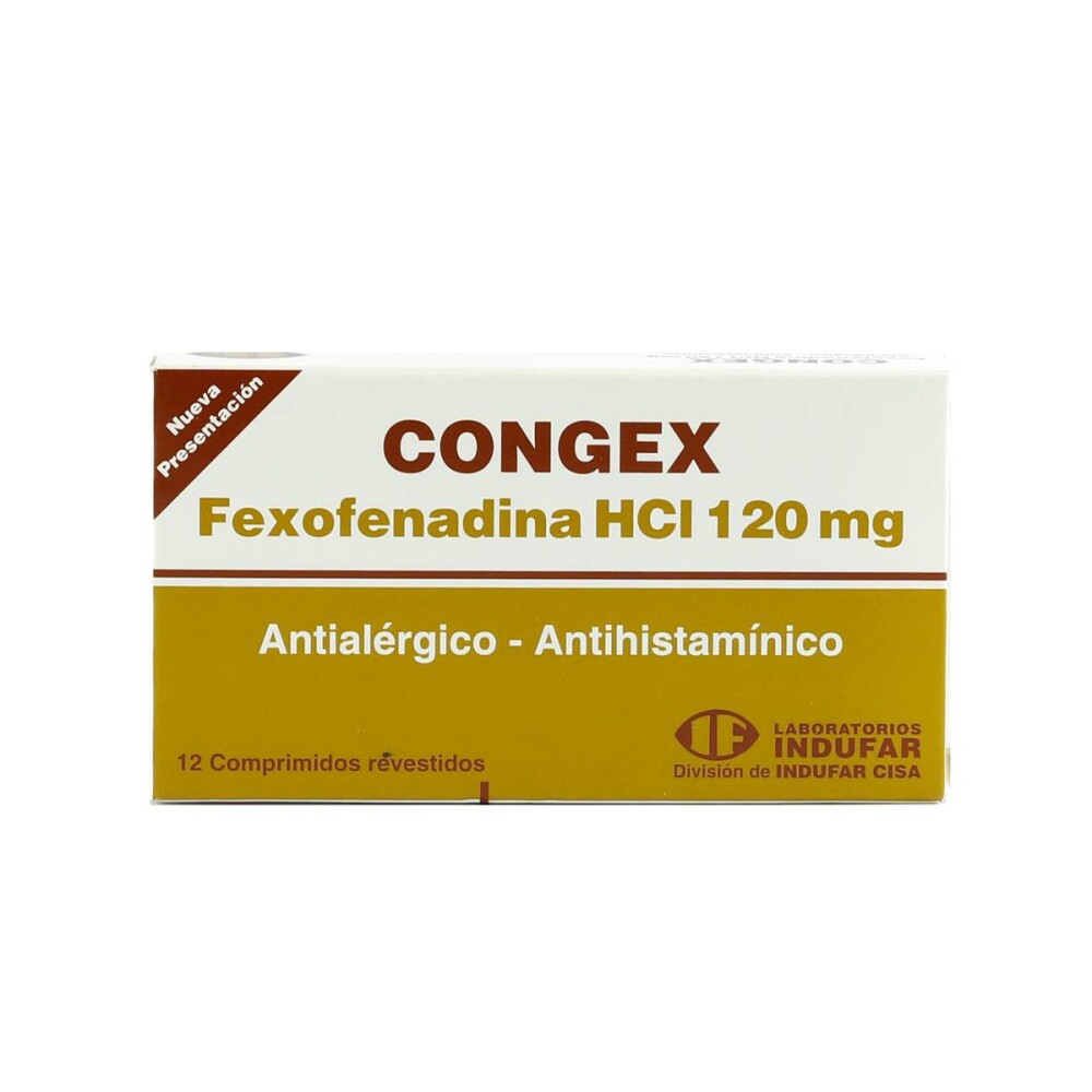 CONGEX 120 MG. CJ X 12 COMP. única