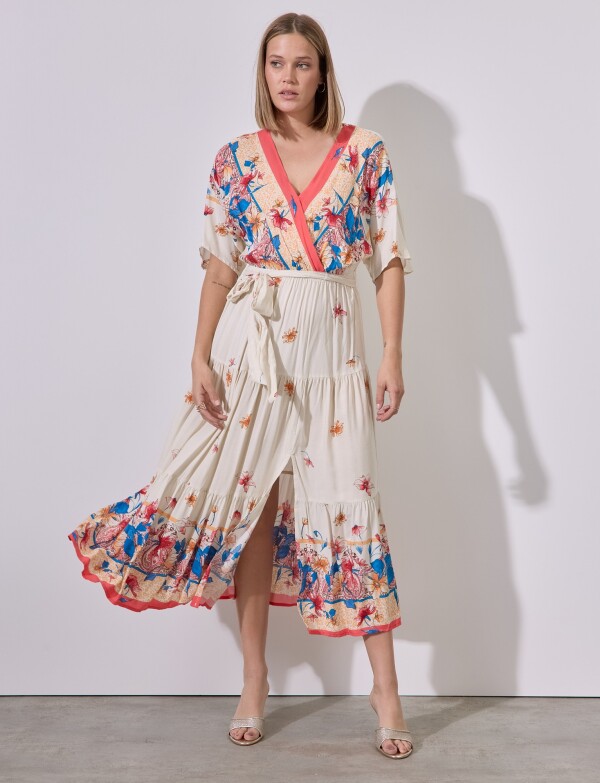 Vestido Maxi Print BLANCO/MULTI