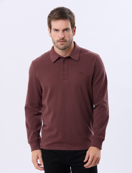 REMERA POLO JERSEY Bordo