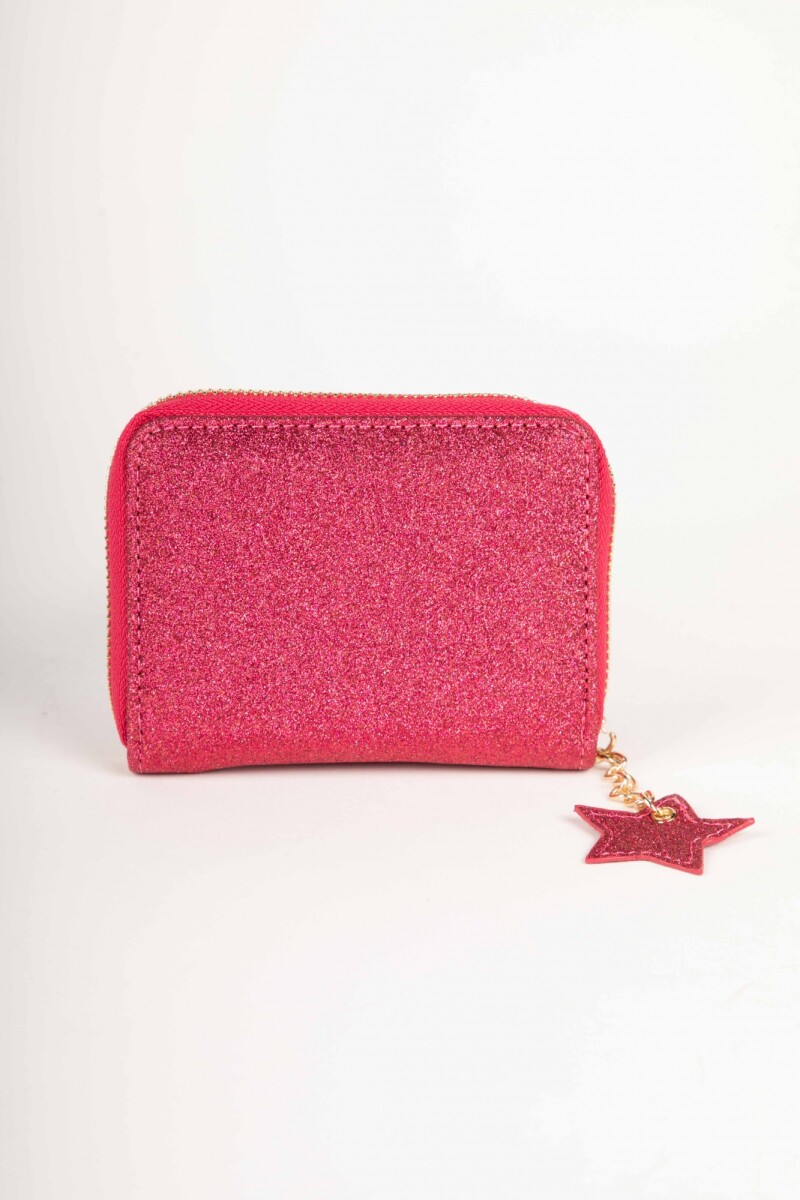 BILLETERA SHINY STAR Fuxia