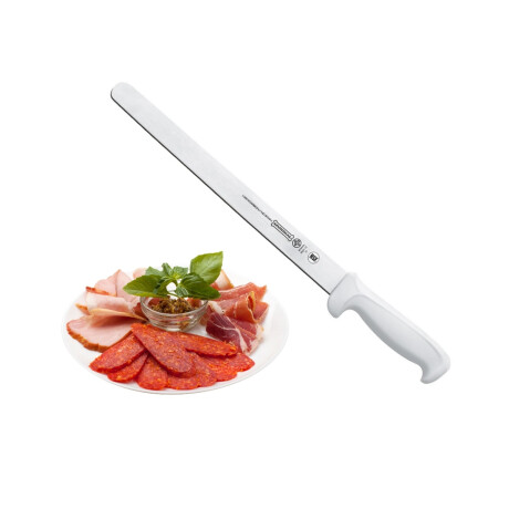 Cuchilla fiambre con filo acero inoxidable 12'' Cuchilla fiambre con filo acero inoxidable 12''