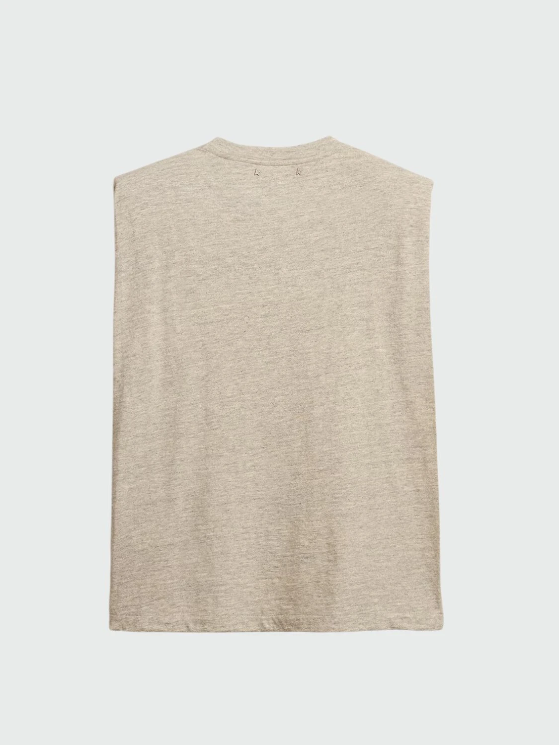 Golden Goose - Remera sin mangas envejecida con hombreras y perlas Gris