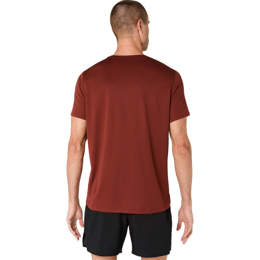 Polo Running Asics Silver SS Top Hombre Singed Red
