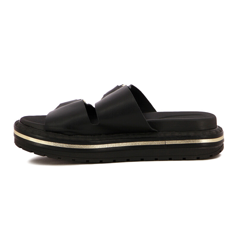 Sandalias Mujer Beira Rio Dos Fajas Y Hebillas Negro