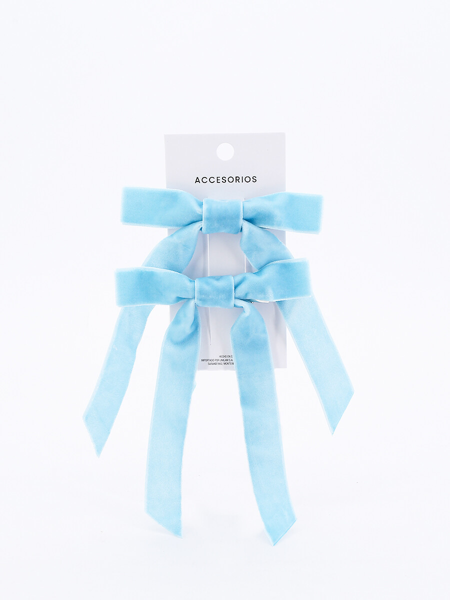 BROCHE CON MOÑO PACK X 2 - CELESTE 