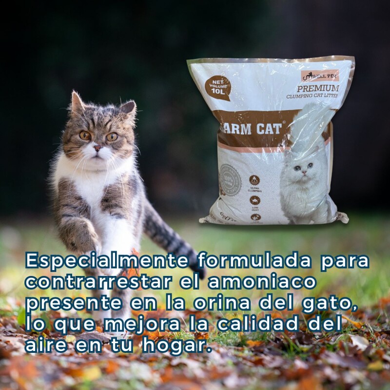 ARENA SANITARIA AGLOMERANTE CHARM CAT PREMIUM BAJO POLVO SIN OLORES PACK 16 KILOS CAFÈ