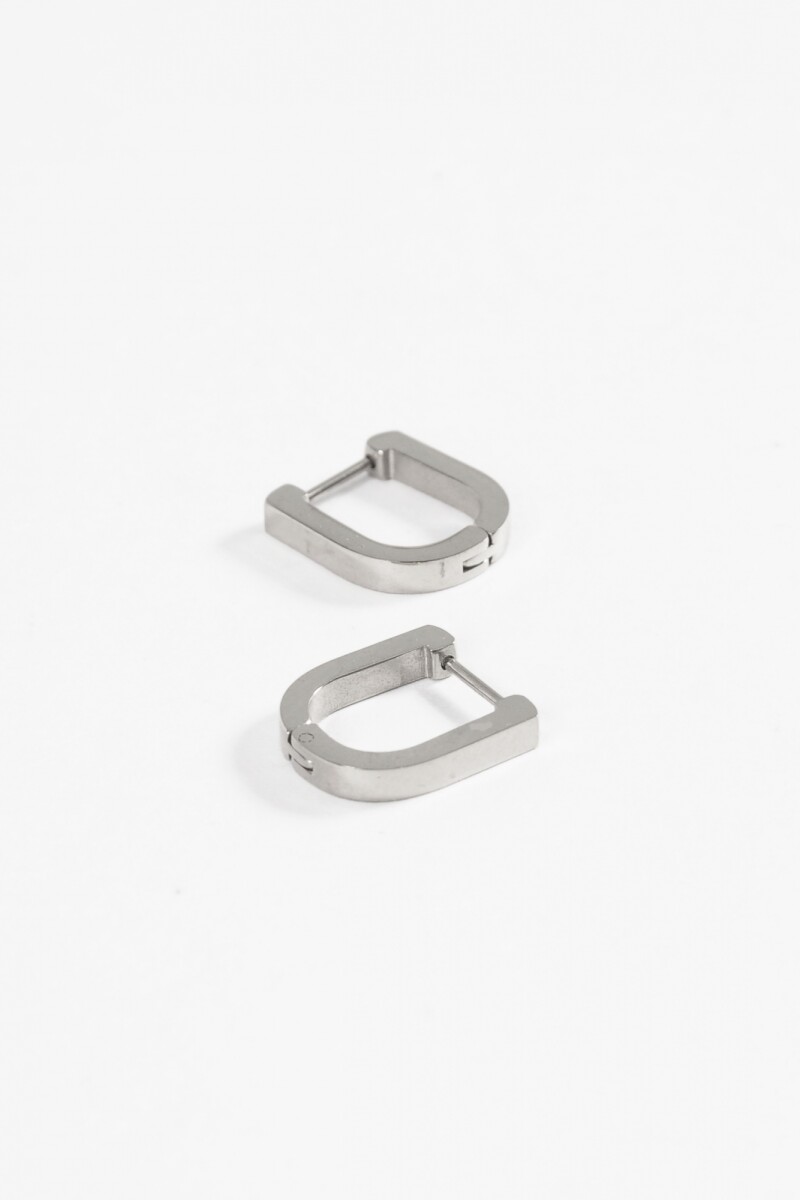 Aros acero 14 mm plateado