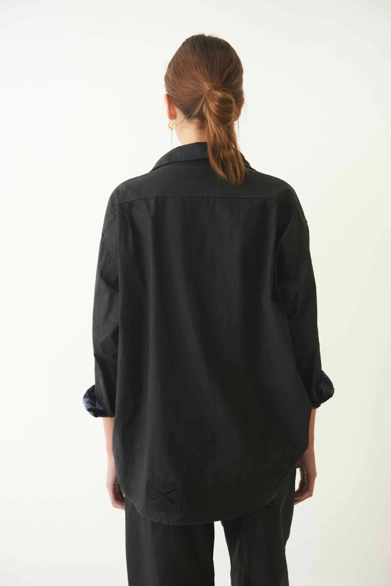 Camisa Rex encuerada Negro