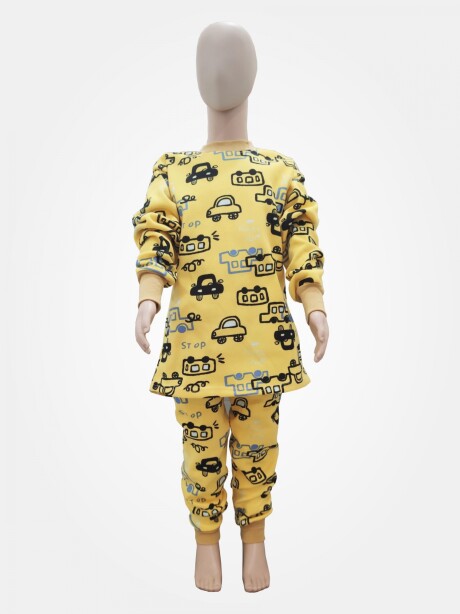 Pijama infantil Sueños Autos amarillos