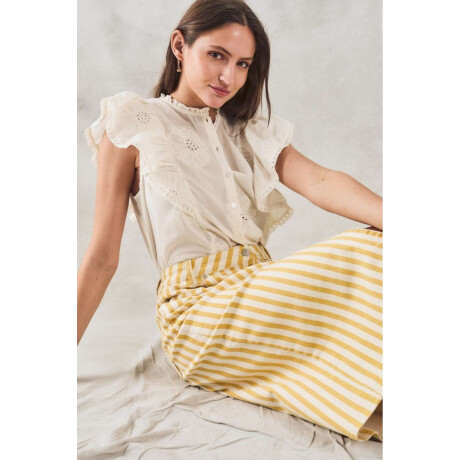 Blusa Sin Mangas Bordada Nacar
