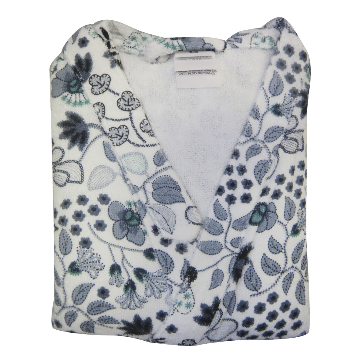 Bata Baño Felpa Estampada Algodón Talle P al G - 26618 