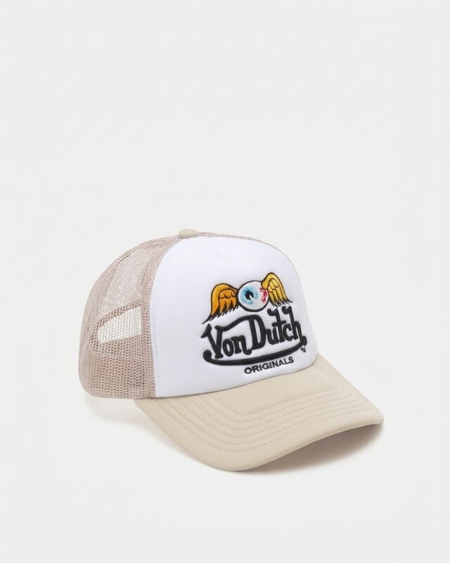 Gorra Von Dutch Trucker Baker Eyeball Unisex - Beige Gorra Von Dutch Trucker Baker Eyeball Unisex - Beige