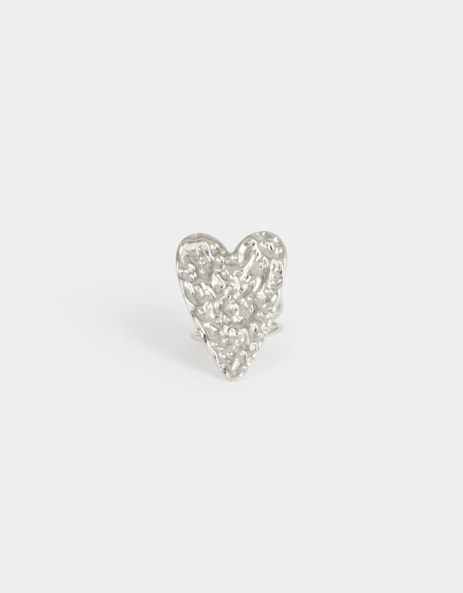 Anillo Corazón Martillado 
