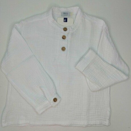 Camisa manga larga Muselina Blanca Camisa manga larga Muselina Blanca