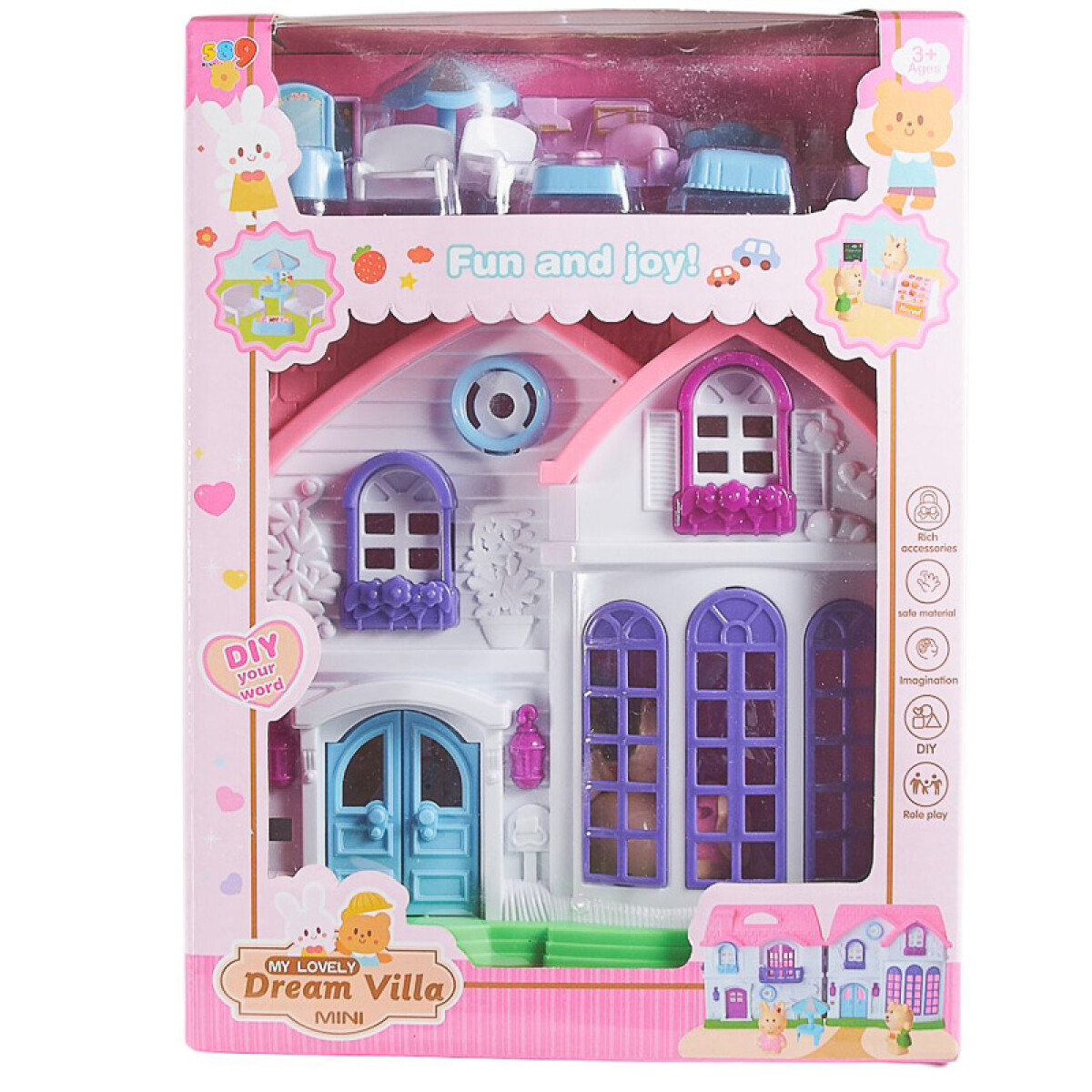 OUTLET Casa Villa con muñecos 20*26 cm - Outlet Casa Villa Con Muñecos 20*26 Cm 