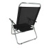 Sillón reclinable en aluminio King, 140 kg súper resistente NEGRO