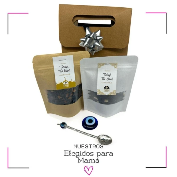 BOX SOBRES DE TÉ X 2 + CUCHARITA + IMÁN OJO TURCO BOX SOBRES DE TÉ X 2 + CUCHARITA + IMÁN OJO TURCO