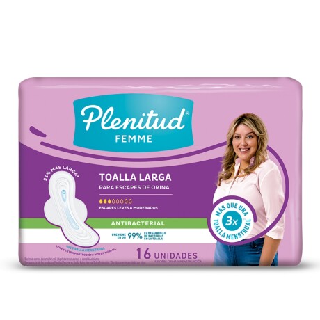 PLENITUD FEMME TOALLA LARGA ESCAPES LEVES A MODERADOS 16 UNIDADES PLENITUD FEMME TOALLA LARGA ESCAPES LEVES A MODERADOS 16 UNIDADES