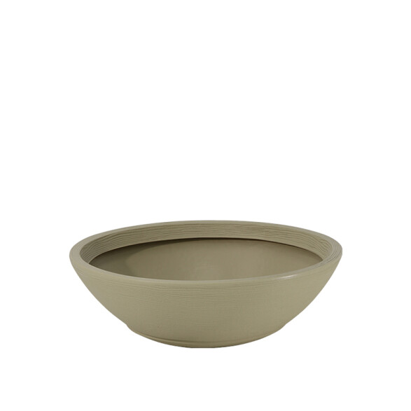 Maceta "INDI" Ø55 x 17cm. beige con plato TD0312