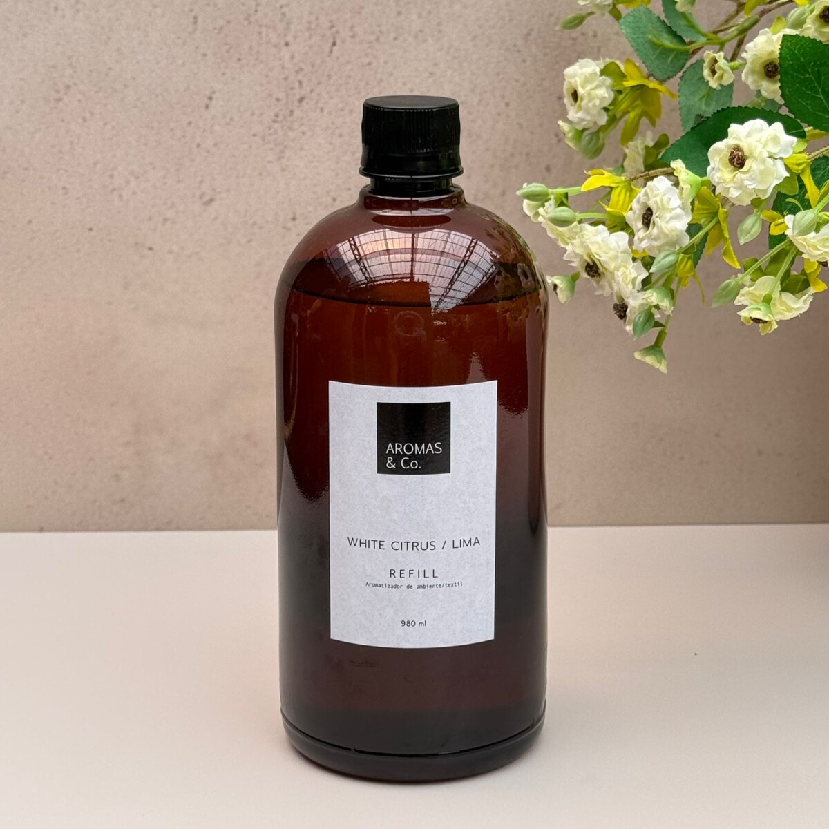 Refil Aromatizador Ambientes 980ML | Aromas & Co. - White Citrus / Lima 