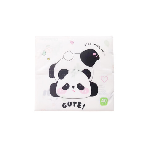 Pañuelos estampados diseño Panda 40pcs Pañuelos Estampados Diseño Panda 40pcs