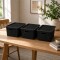Set x3 caja organizadora simil ratán 5L NEGRO