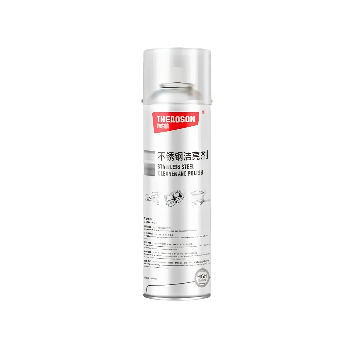 LIMPIADOR Y PULIDOR PARA ACERO EN SPRAY 480ML CLEAN Limpiador Y Pulidor Para Acero En Spray 480ml Clean