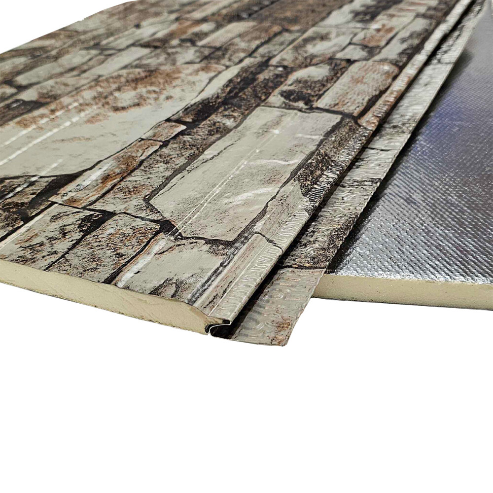 REVESTIMIENTO METAL SIDING MODELO LADRILLO GRIS OSCURO PIEDRA IRREGULAR 2.90 mts Revestimiento Metal Siding Modelo Ladrillo Gris Oscuro Piedra Irregular 2.90 Mts