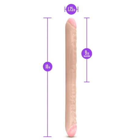 Doble Dildo Realístico B Yours 46 cm Carne