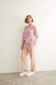 Sweater oversized con estructura rosado