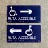 Señalética Ruta Accesible en Braille y Altorrelieve IZQUIERDA