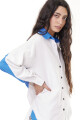 Camisa Noble lino Blanco/Azul