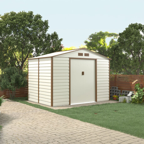 CASITA DE JARDIN ACERO NATURAL-BEIGE KUBO