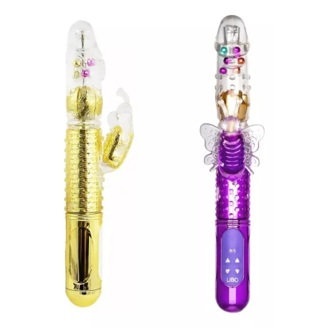 Vibrador Con Rotación Estimulador De Clítoris Mariposa USB Colores Variados