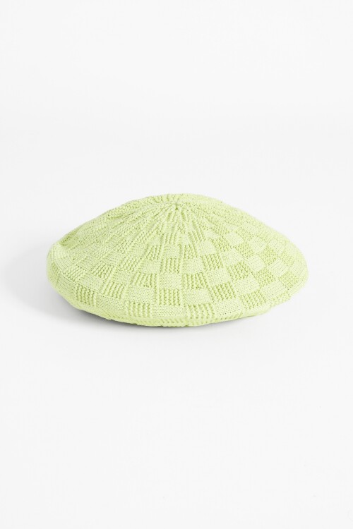 Boina knit textured verde