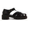 Euro Teens Sandalia Casual Tiras Cruzadas C/talón Suela Tractor Negro