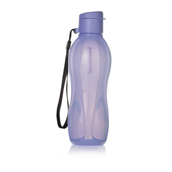 BOTELLA ECO TWIST TUPPERWARE CON PICO Y CORREA 500 ML LILA