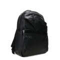 Mochila Push De Tela con Bolsillo Frontal Negro