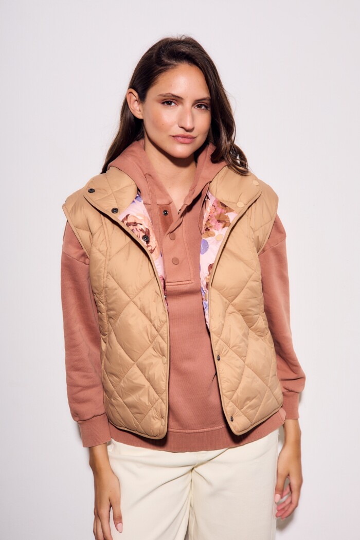 Chaleco Reversible Camel