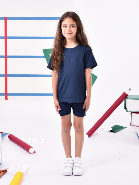 REMERA BASICA MANGA CORTA AZUL