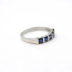 Anillo En Oro 18K Blanco Y Zafiros Carre Anillo En Oro 18K Blanco Y Zafiros Carre