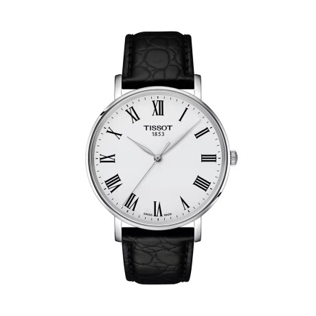 Reloj Tissot EVERYTIME 40 mm con correa de cuero negra Reloj Tissot EVERYTIME 40 mm con correa de cuero negra