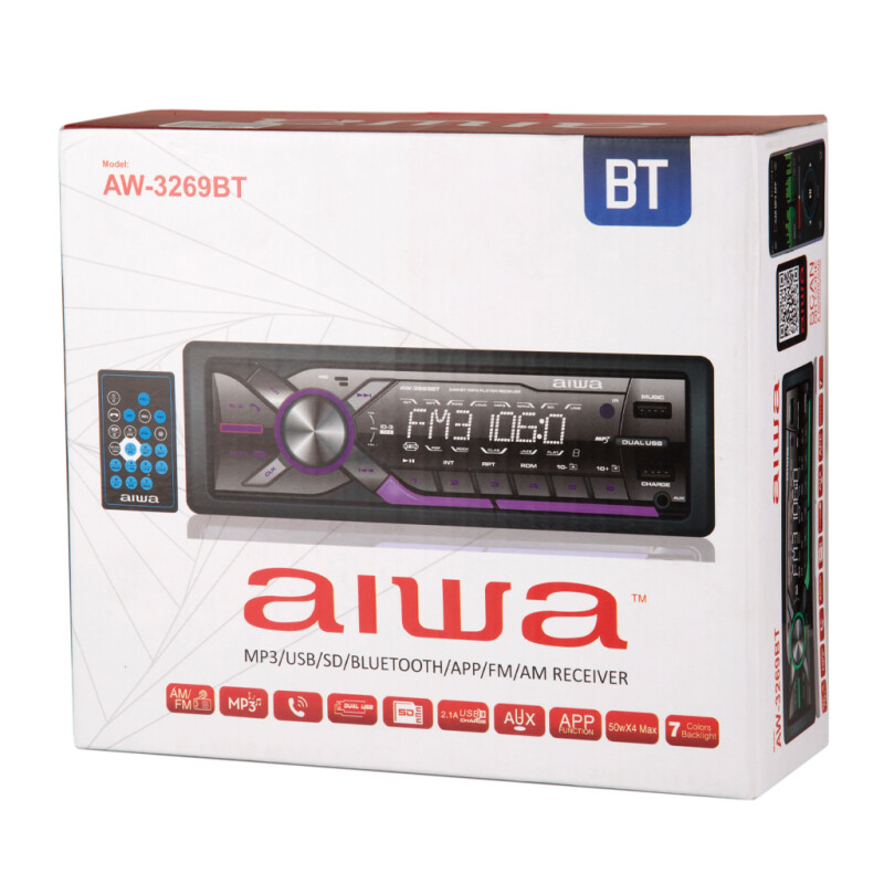Radio Para Auto AIWA | USB, Bluetooth, SD | AW-3269BT Radio Para Auto AIWA | USB, Bluetooth, SD | AW-3269BT