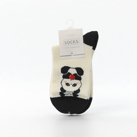 CALCETINES MINI CON PANDA (2 PARES/BLANCO Y NEGRO) CALCETINES MINI CON PANDA (2 PARES/BLANCO Y NEGRO)