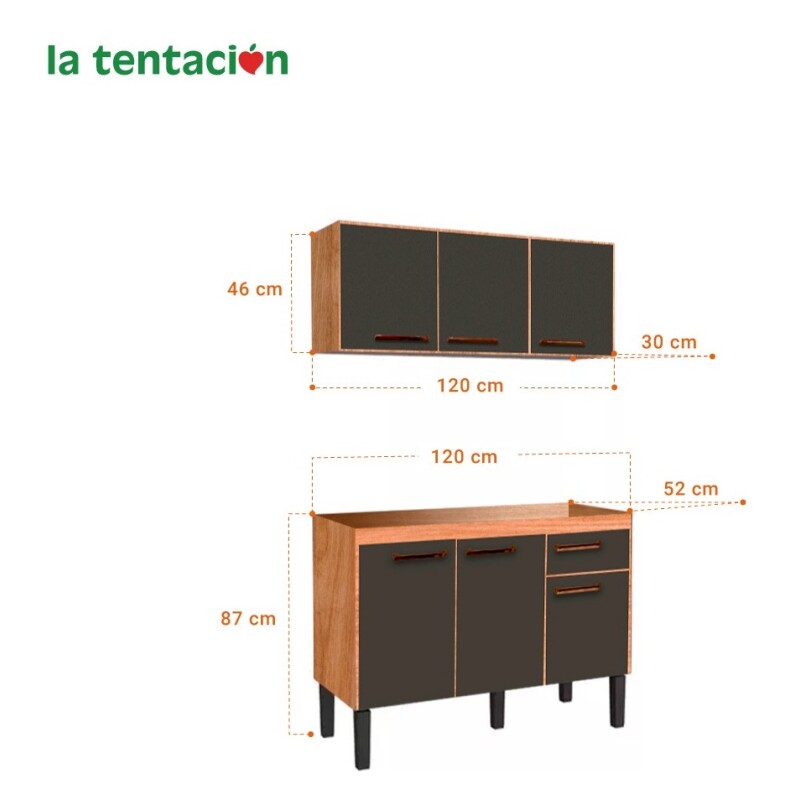 Mueble Cocina Bajo Mesada Aéreo 120 Cm Calidad Premium® Ltc Mueble Cocina Bajo Mesada Aéreo 120 Cm Calidad Premium® Ltc