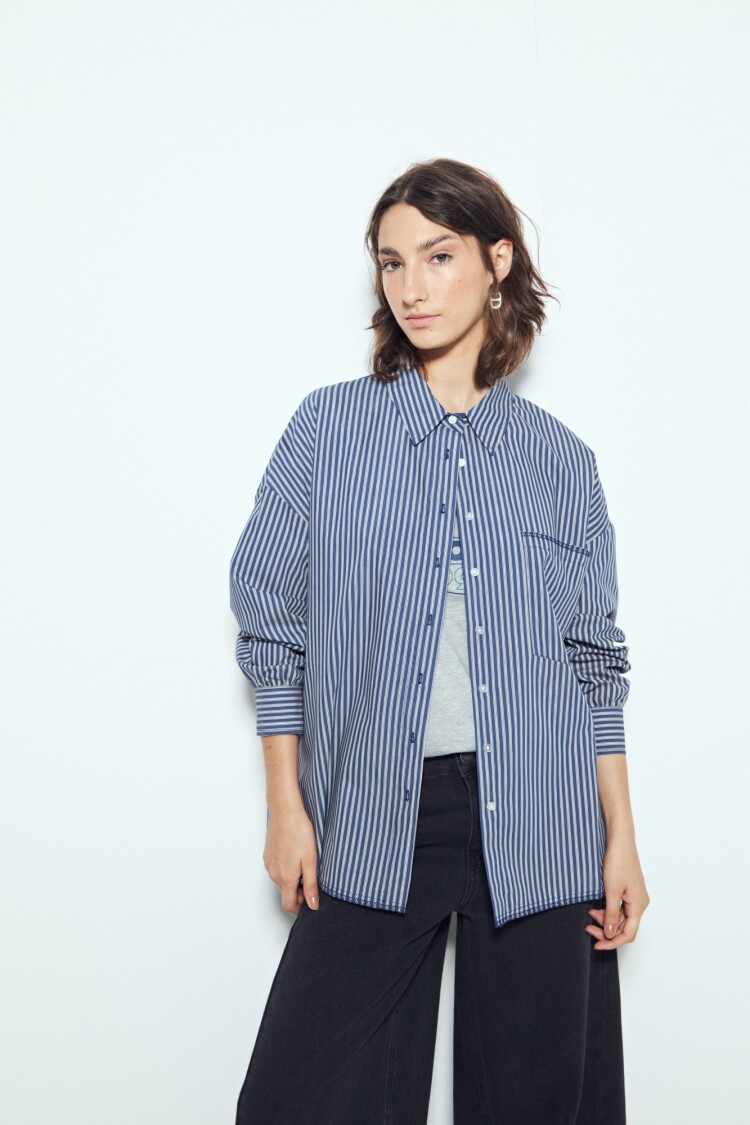 CAMISA CASTILANA Azul Marino