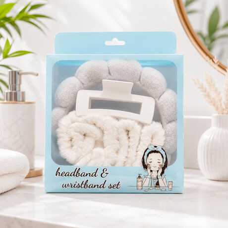 Set De Accesorios Para Cabello Y Cuidado Facial Blanco