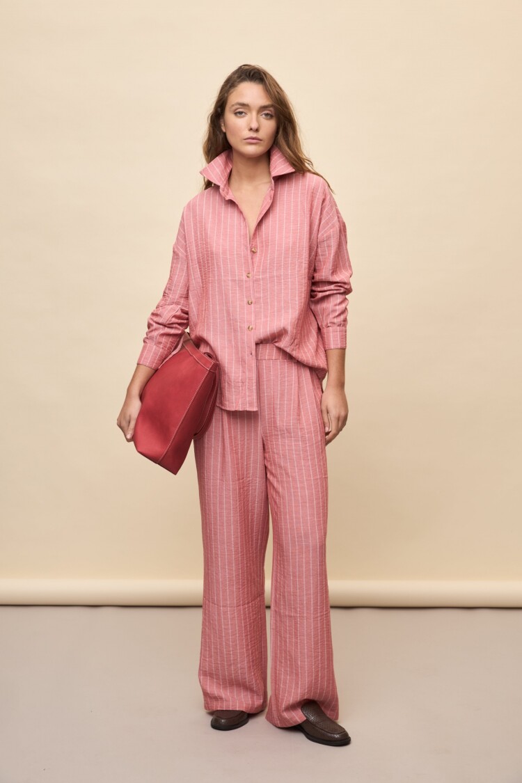 CAMISA SAUZAL STRIPED Rojo