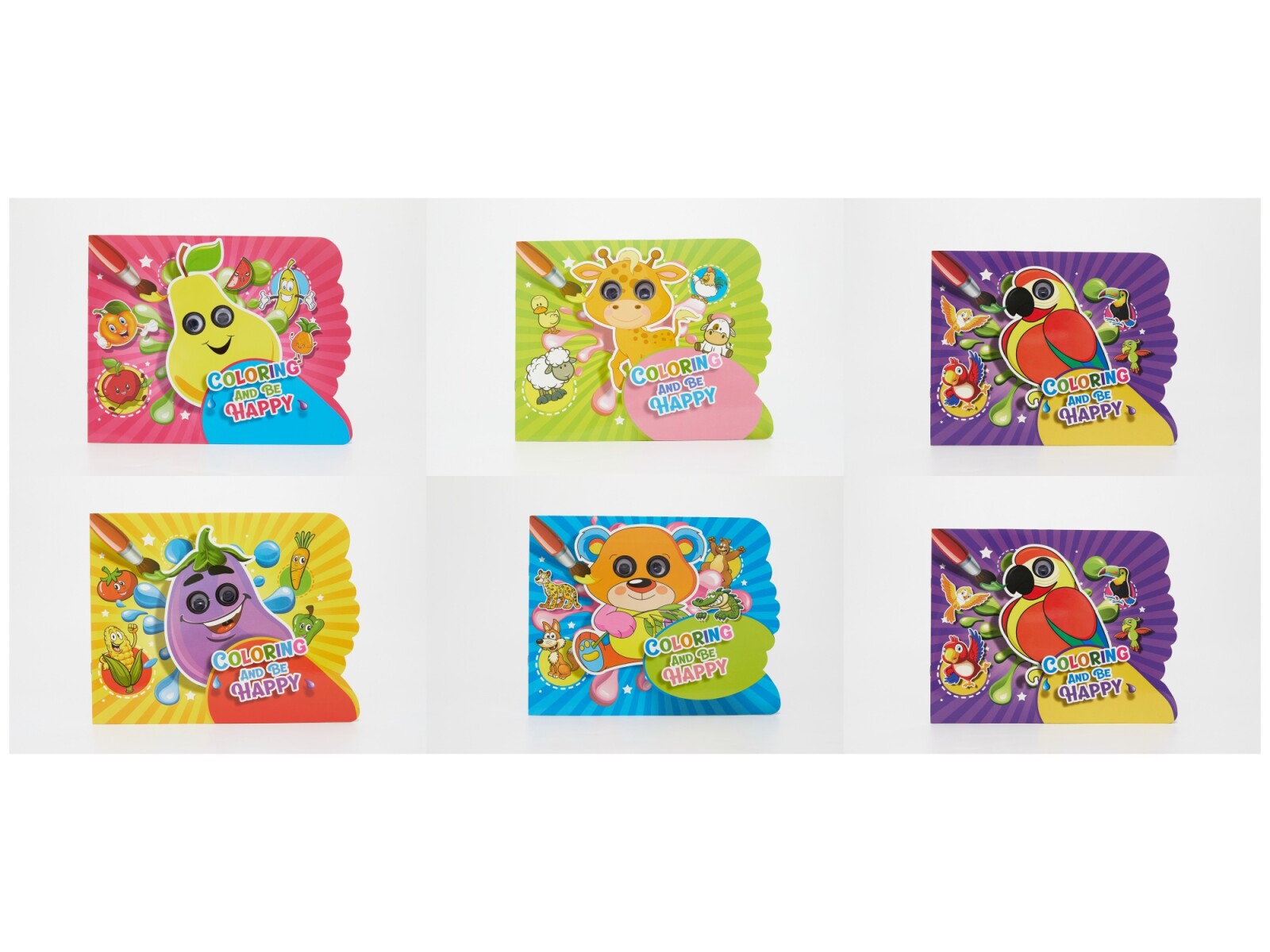 LIBRO PARA COLOREAR DIBUJOS ANIMADOS CON OJO 3D 